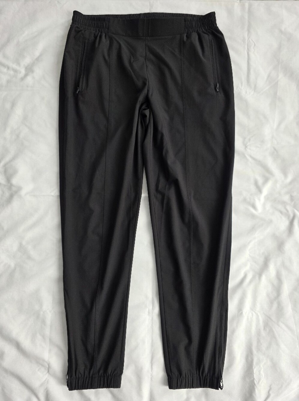 Old Navy Active Stretchtech Zip Pocket And Zip Ankle Jogger Black L Tall